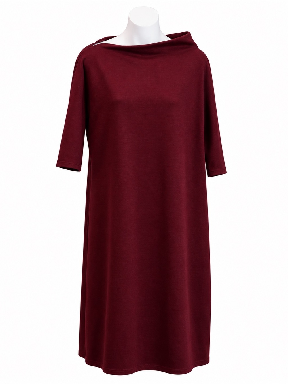 Adolfo Dominguez Burgundy Midi Dress